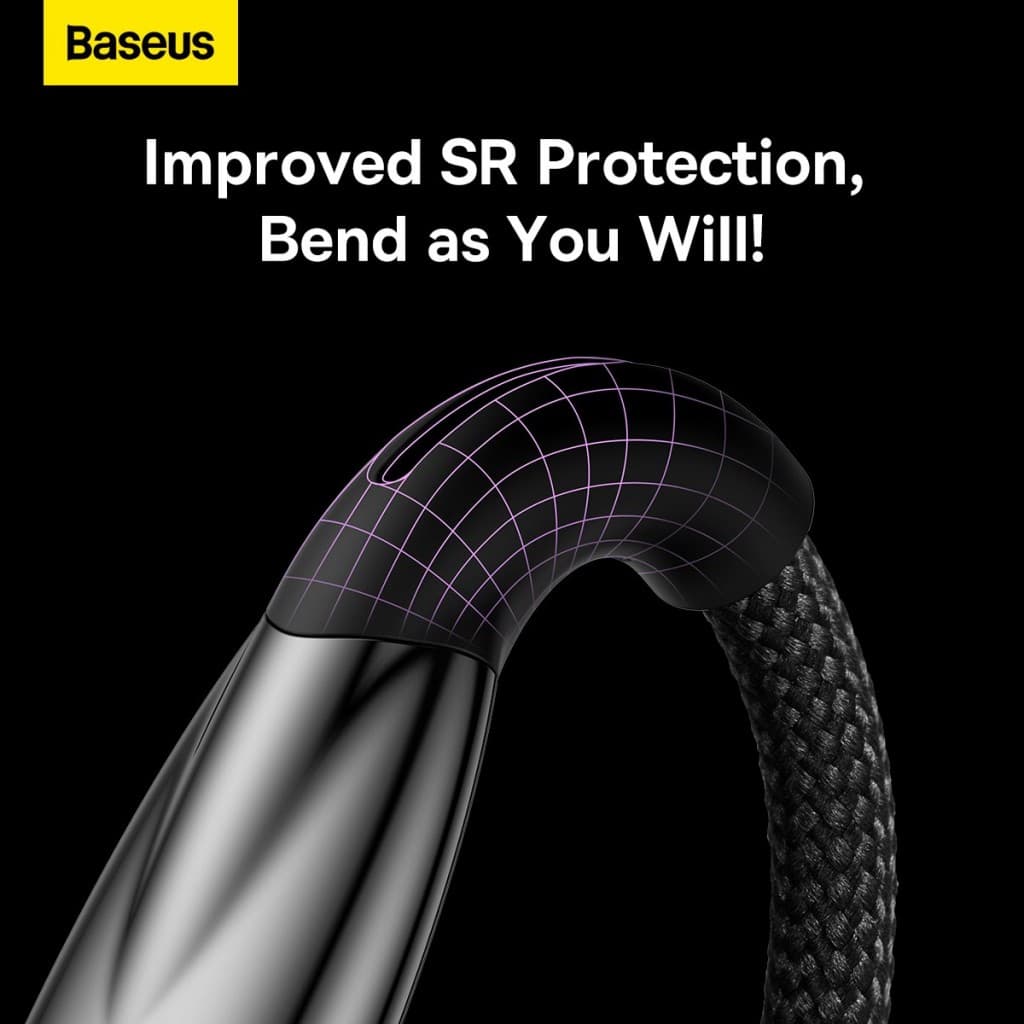 Datový kabel Baseus Glimmer Series Fast Charging USB-A - Lightning 2.4A 2m Black - náhled 3