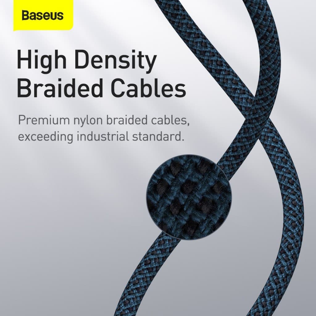 Datový kabel Baseus High Density Braided Series Fast Charging USB-C - Lightning 20W 1m Blue - náhled 3