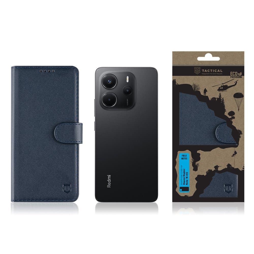 Knížkové pouzdro Tactical Field Notes pro Xiaomi Redmi Note 14 4G Blue - náhled 3