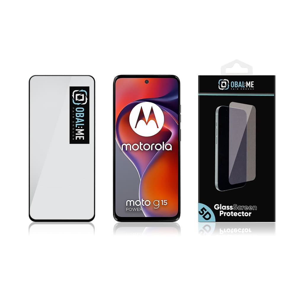 Tvrzené sklo OBAL:ME 5D pro Motorola G15-G15 Power Black - náhled 3