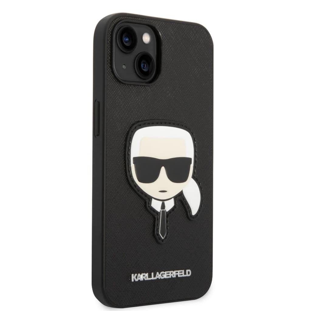 Karl Lagerfeld PU Saffiano Karl Head Zadní Kryt pro iPhone 14 Plus Black - náhled 3