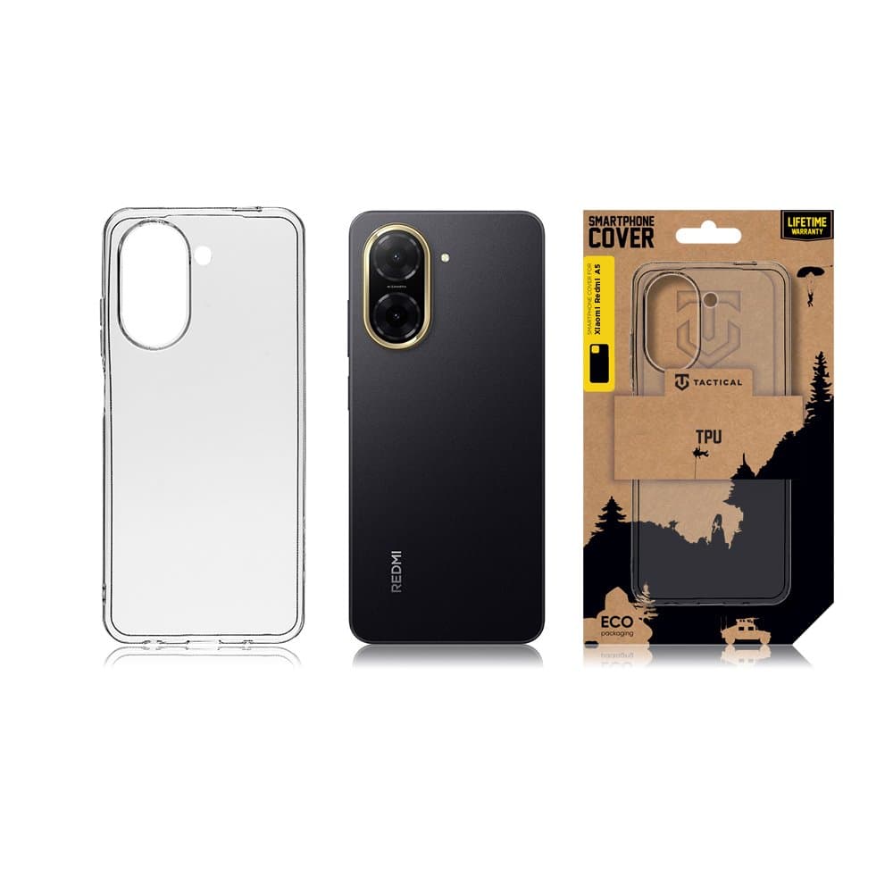 Zadní kryt Tactical pro Xiaomi Redmi A5 Transparent - náhled 3
