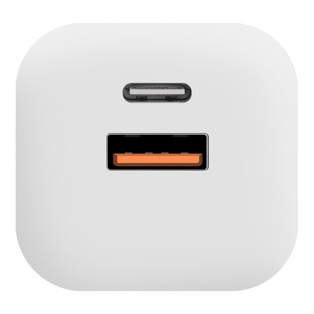 Adaptér OBAL:ME GaN USB-A + USB-C 36W White - náhled 3