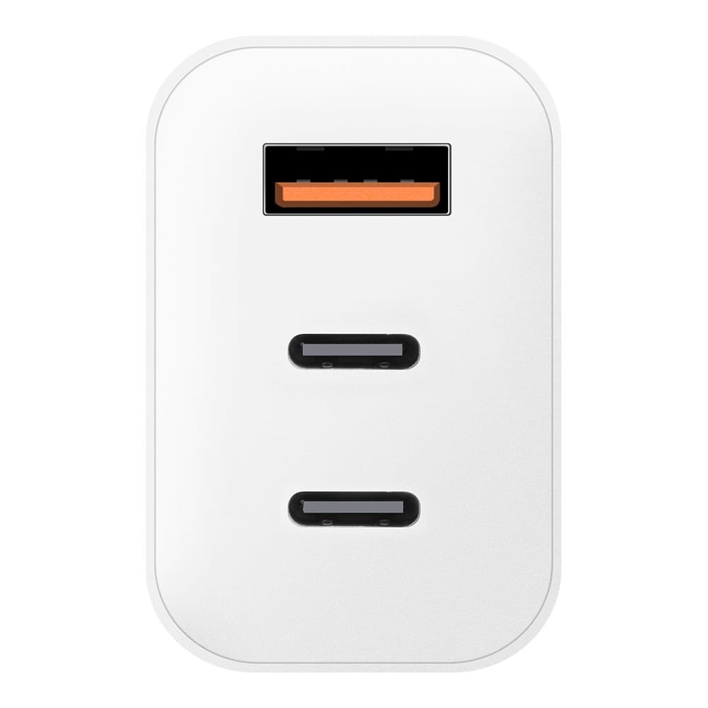 Adaptér OBAL:ME GaN USB-A + 2xUSB-C 65W White - náhled 3