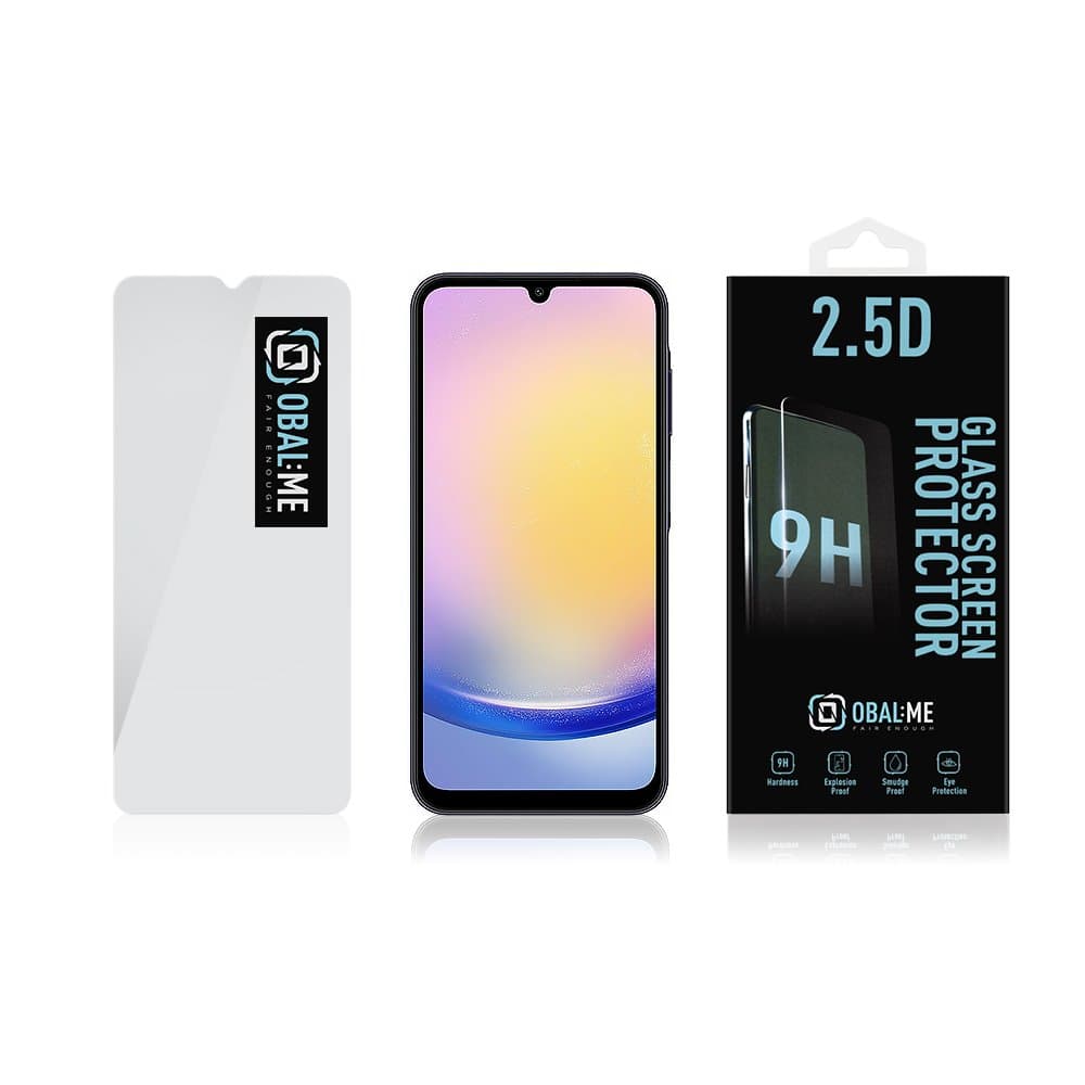 Tvrzené sklo OBAL:ME 2.5D pro Samsung Galaxy A25 5G Clear - náhled 3