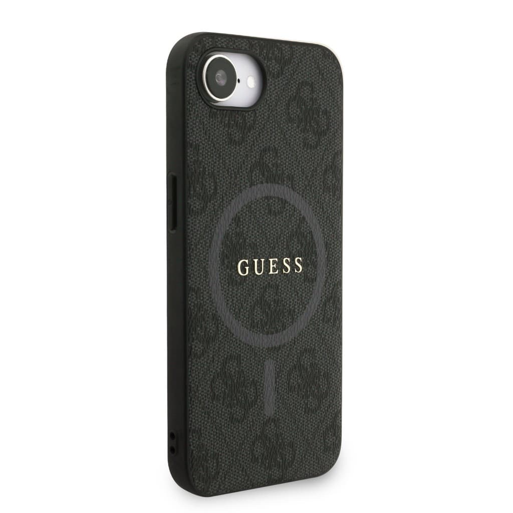 Zadní kryt Guess PU Leather 4G Colored Ring Strap MagSafe pro iPhone 16e Black - náhled 3