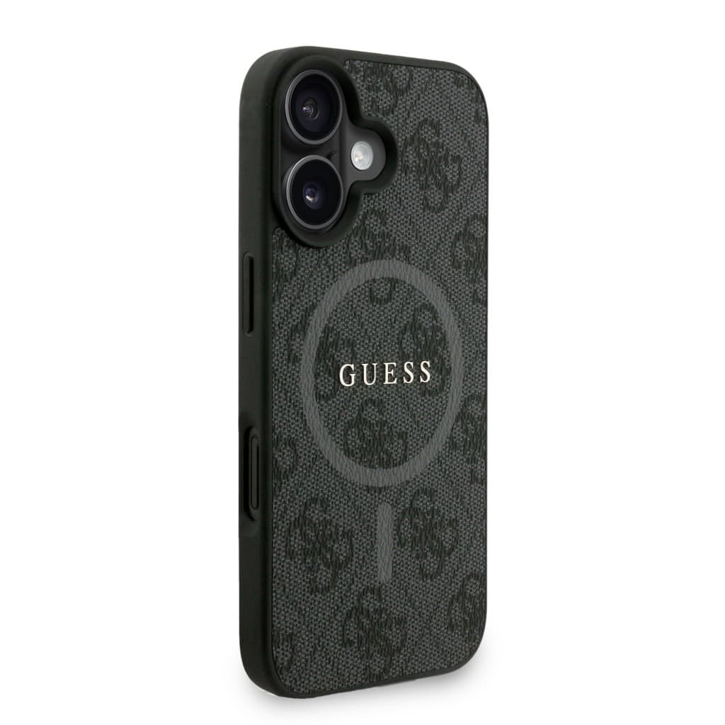 Zadní kryt Guess PU Leather 4G Colored Ring Strap MagSafe pro iPhone 16 Black - náhled 3