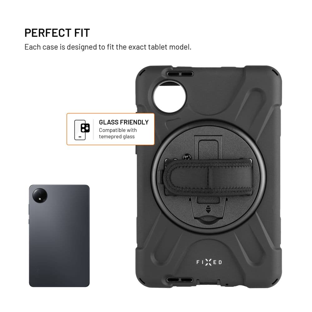 Odolné pouzdro se stojánkem FIXED Rugged Tab Case pro Xiaomi Redmi Pad SE 8.7", černé - náhled 3