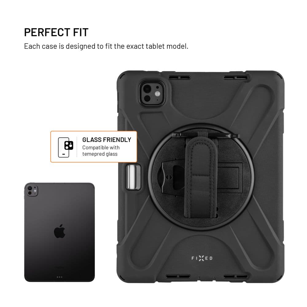 Odolné pouzdro se stojánkem FIXED Rugged Tab Case pro Apple iPad Pro 11" (2024), černé - náhled 3