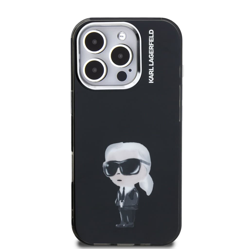 Zadní kryt Karl Lagerfeld IML Aquarelle Karl pro iPhone 16 Pro Black - náhled 3