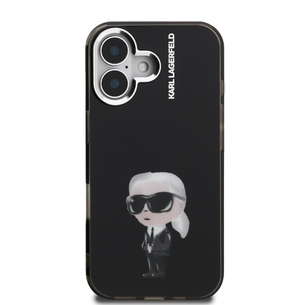 Zadní kryt Karl Lagerfeld IML Aquarelle Karl pro iPhone 16 Black - náhled 3