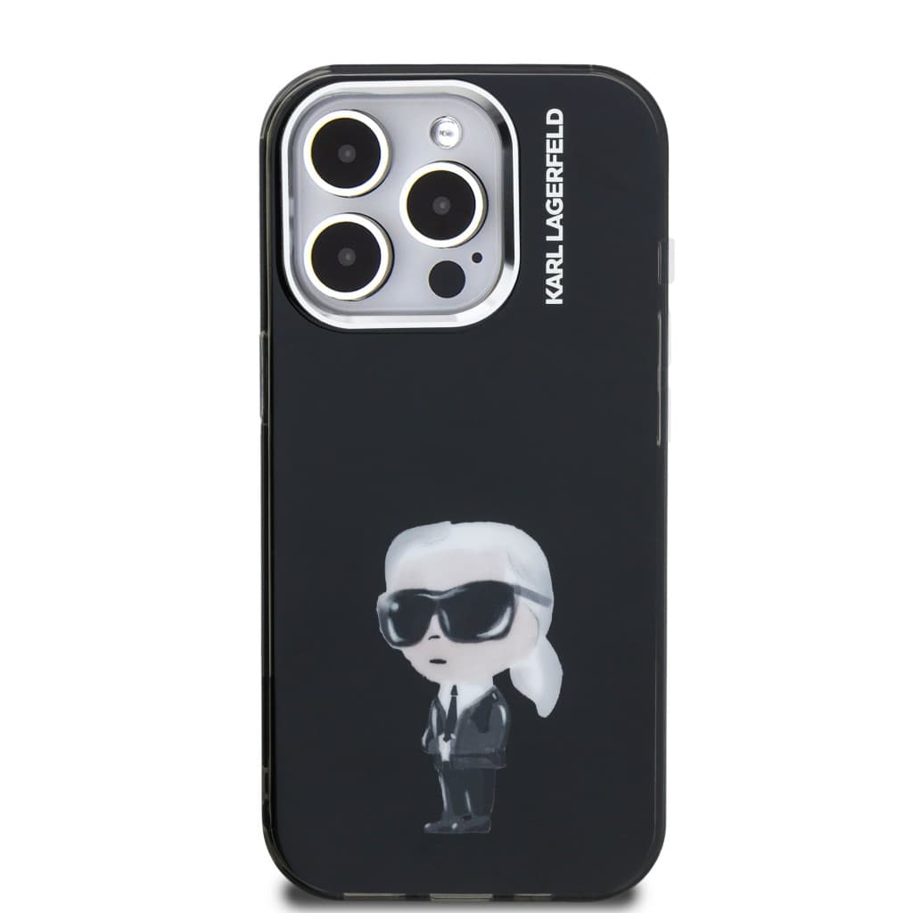Zadní kryt Karl Lagerfeld IML Aquarelle Karl pro iPhone 15 Pro Black - náhled 3