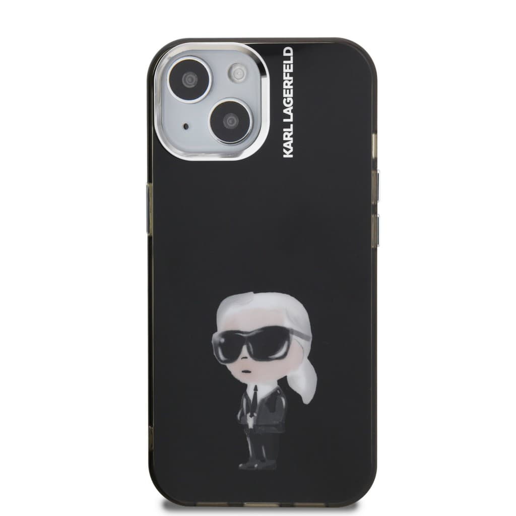 Zadní kryt Karl Lagerfeld IML Aquarelle Karl pro iPhone 15 Black - náhled 3