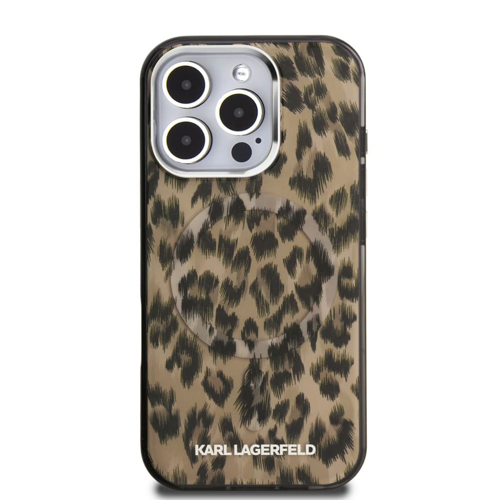 Zadní kryt Karl Lagerfeld IML Leopard MagSafe pro iPhone 16 Pro Max Brown - náhled 3