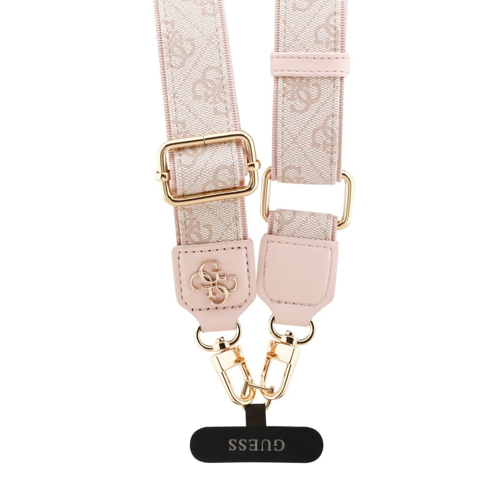Popruh Guess Crossbody PU 4G Metal Logo Pink - náhled 3