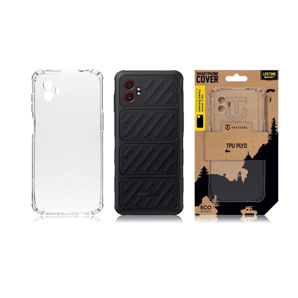 Zadní kryt Tactical TPU Plyo pro Samsung Galaxy Xcover 7 Pro Transparent - náhled 3