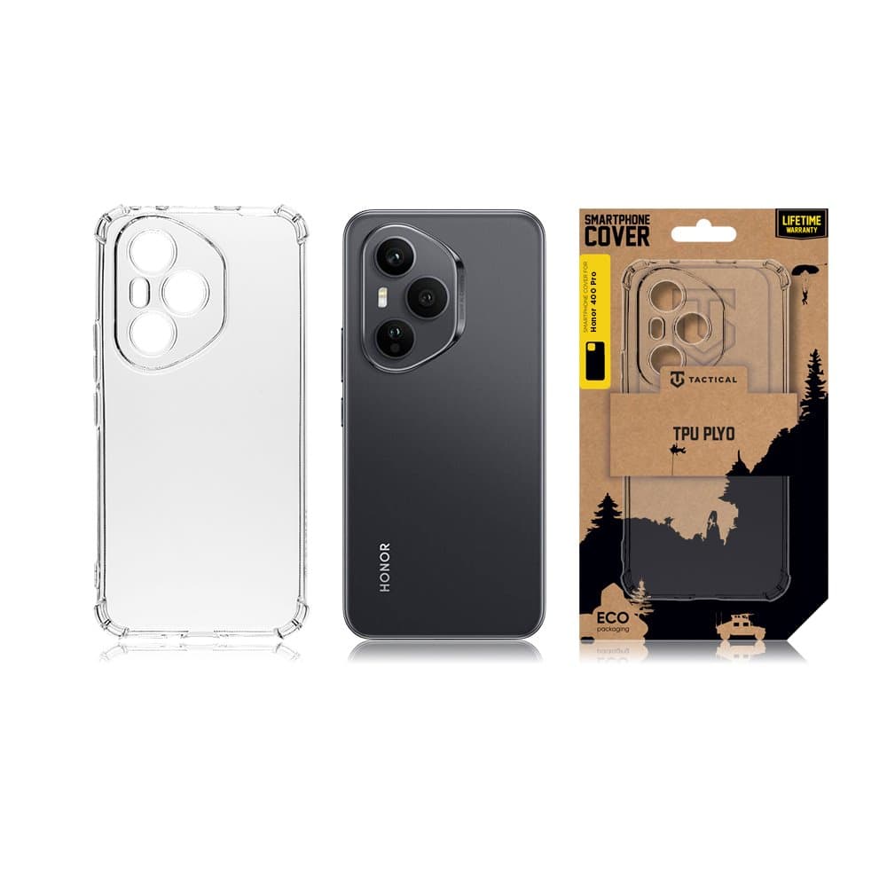 Zadní kryt Tactical TPU Plyo pro Honor 400 Pro Transparent - náhled 3