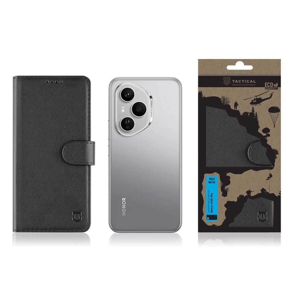 Knížkové pouzdro Tactical Field Notes pro Honor 400 Pro Black - náhled 3