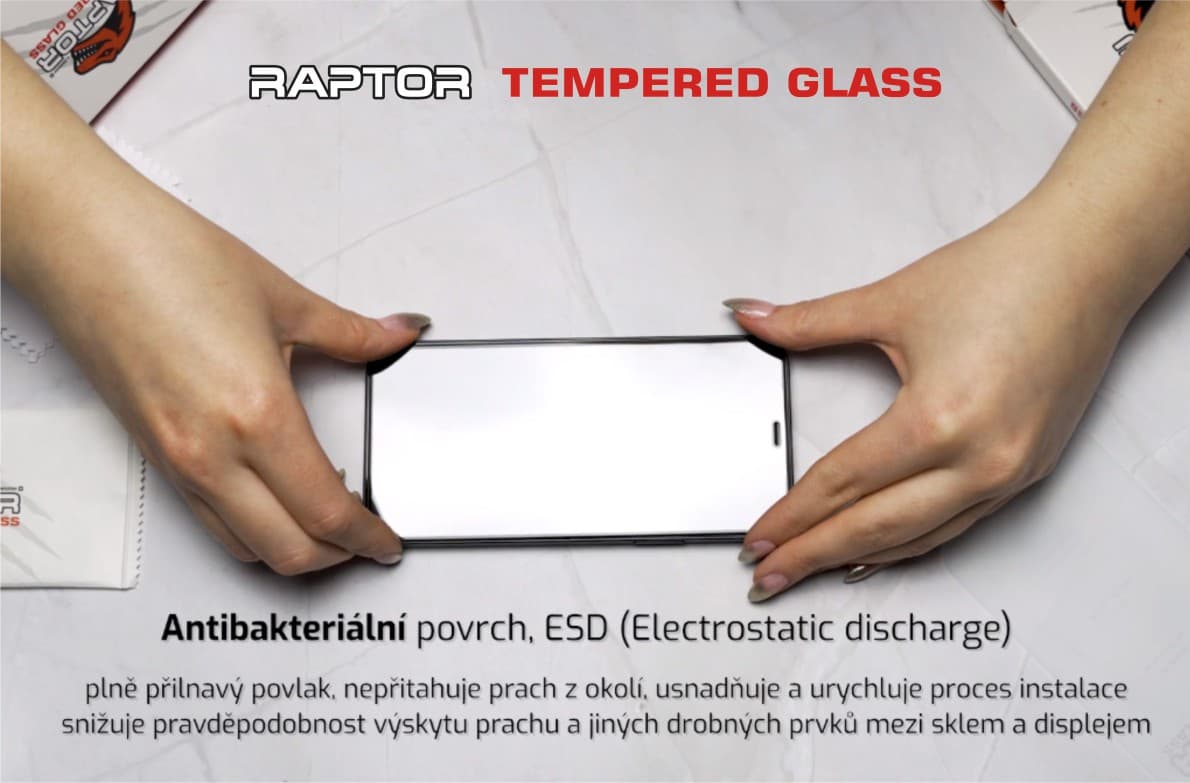 Tvrzené sklo Swissten Raptor Diamond Ultra Clear 3D pro Apple iPhone 17 Air černé - náhled 3