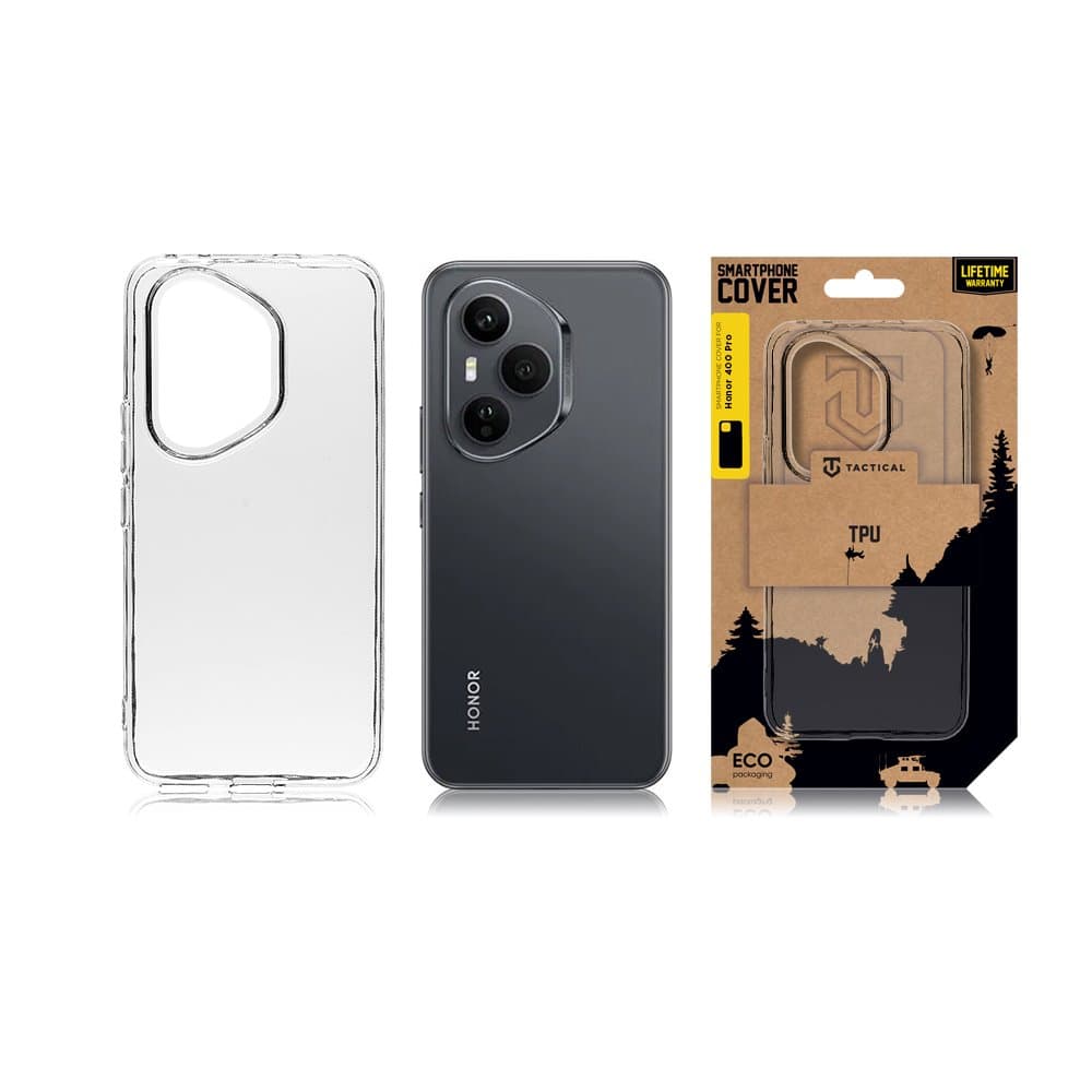 Zadní kryt Tactical TPU pro Honor 400 Pro Transparent - náhled 3