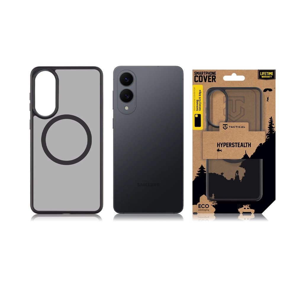 Zadní kryt Tactical MagForce Hyperstealth pro Samsung Galaxy S25 Edge Asphalt - náhled 3