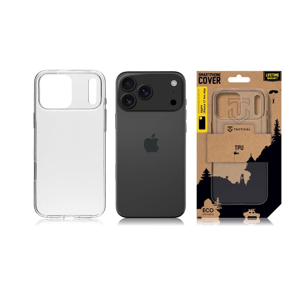 Zadní kryt Tactical TPU pro Apple iPhone 17 Pro Max Transparent - náhled 3