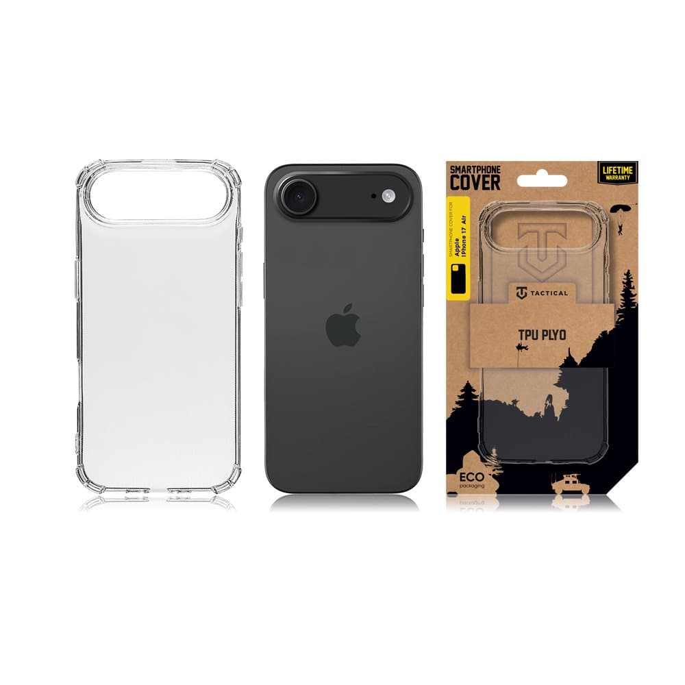 Zadní kryt Tactical TPU Plyo pro Apple iPhone 17 Air Transparent - náhled 3