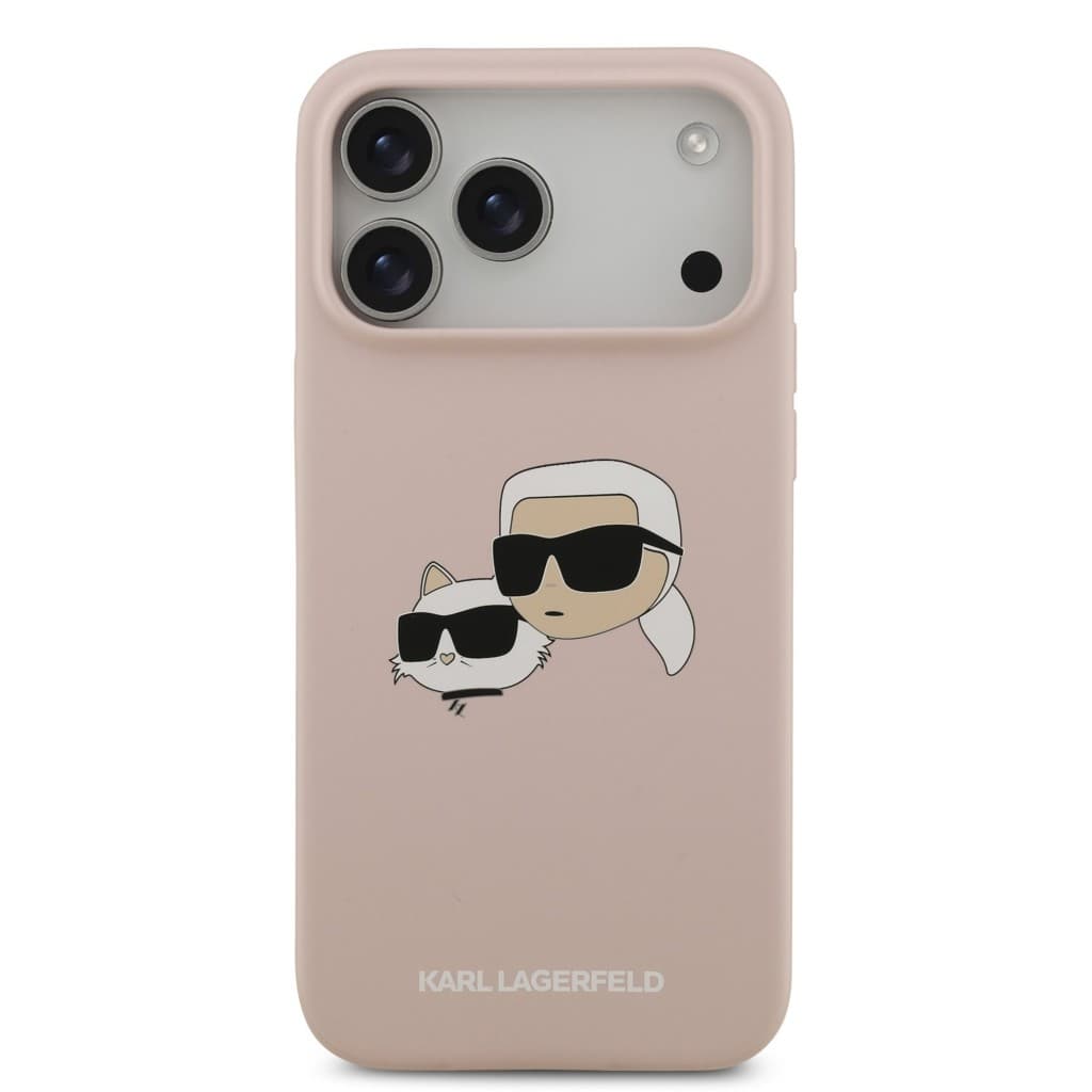 Zadní kryt Karl Lagerfeld Liquid Silicone Double Heads MagSafe pro iPhone 17 Pro Max Pink - náhled 3