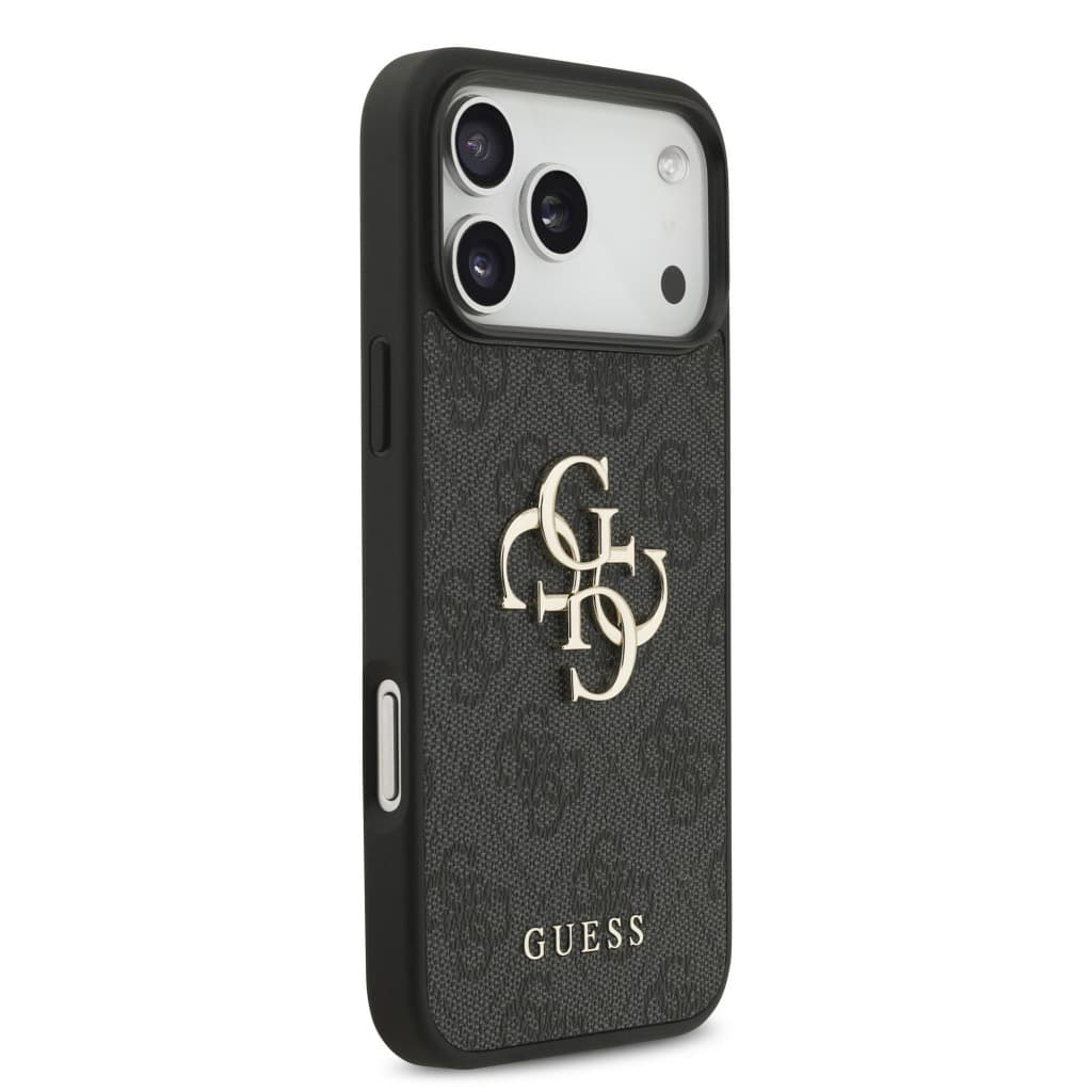Zadní kryt Guess PU 4G Metal Logo Strap pro iPhone 17 Pro Max Black - náhled 3
