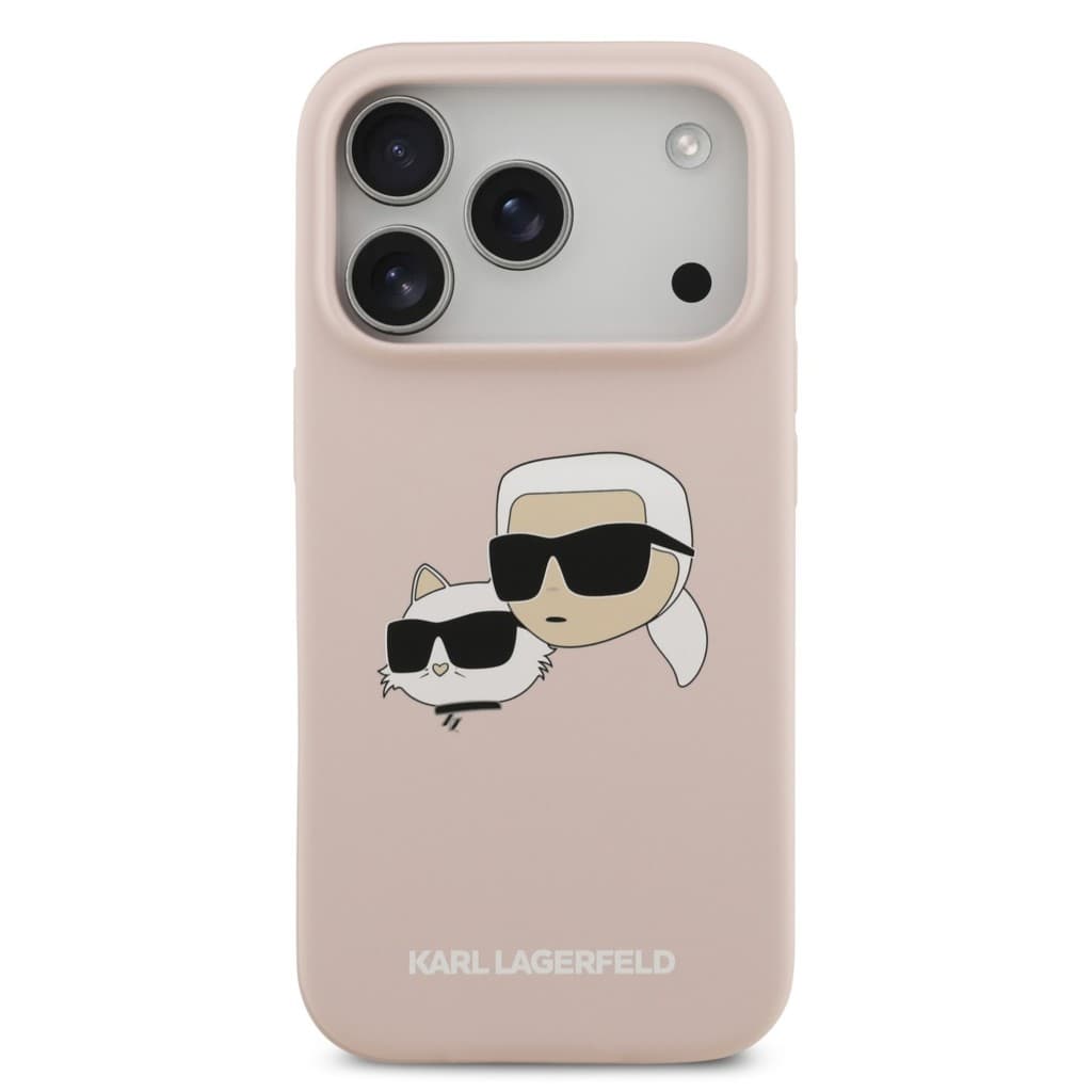 Zadní kryt Karl Lagerfeld Liquid Silicone Double Heads MagSafe pro iPhone 17 Pro Pink - náhled 3