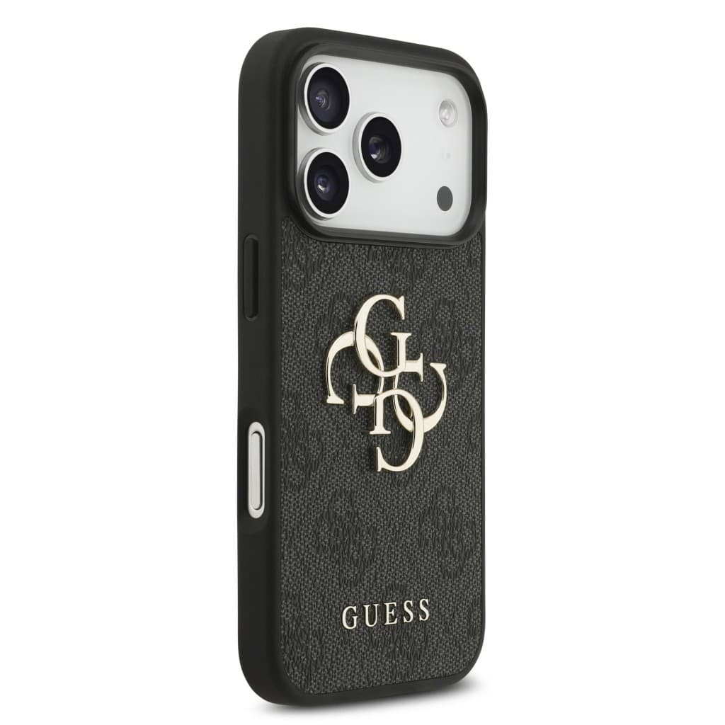 Zadní kryt Guess PU 4G Metal Logo Strap pro iPhone 17 Pro Black - náhled 3
