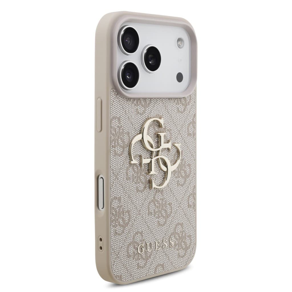 Zadní kryt Guess PU 4G Metal Logo Strap pro iPhone 17 Pro Pink - náhled 3