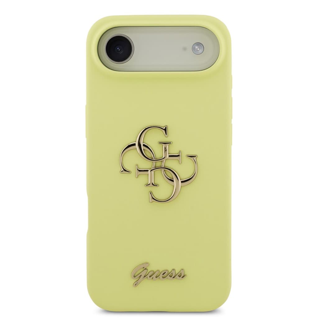 Zadní kryt Guess Liquid Silicone 4G Metal Logo pro iPhone 17 Air Yellow - náhled 3