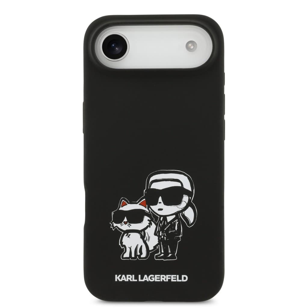Zadní kryt Karl Lagerfeld Liquid Silicone K&amp;CH Sketch MagSafe pro iPhone 17 Air Black - náhled 3
