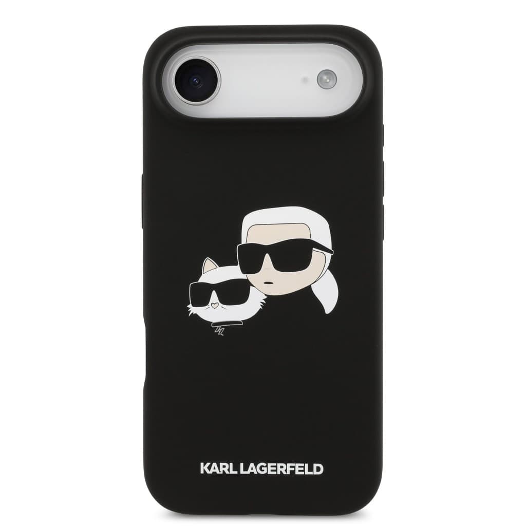 Zadní kryt Karl Lagerfeld Liquid Silicone Double Heads MagSafe pro iPhone 17 Air Black - náhled 3