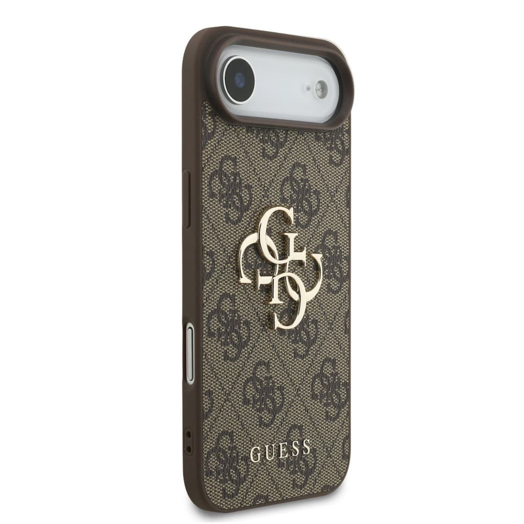 Zadní kryt Guess PU 4G Metal Logo Strap pro iPhone 17 Air Brown - náhled 3