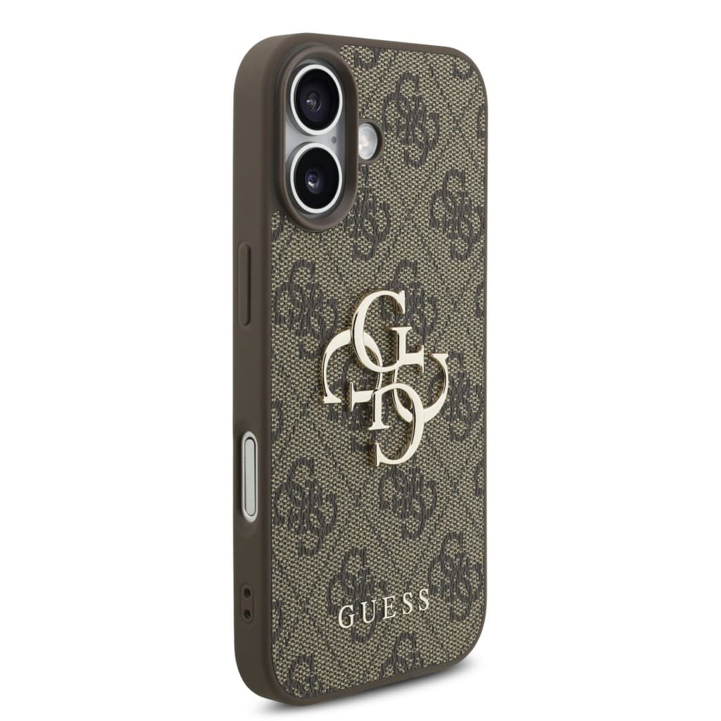 Zadní kryt Guess PU 4G Metal Logo Strap pro iPhone 17 Brown - náhled 3