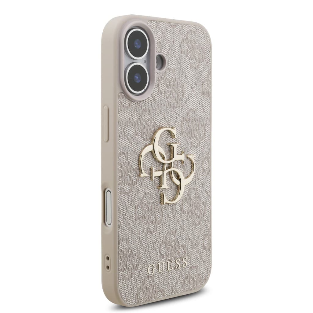 Zadní kryt Guess PU 4G Metal Logo Strap pro iPhone 17 Pink - náhled 3