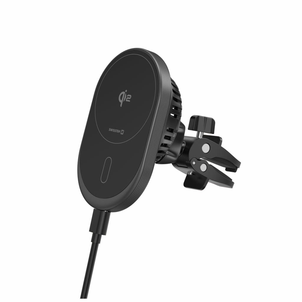 Magnetický držák do ventilace auta Swissten Magride s bezdrátovým nabíjením QI2 15W (kompatibilní s magsafe) - náhled 3