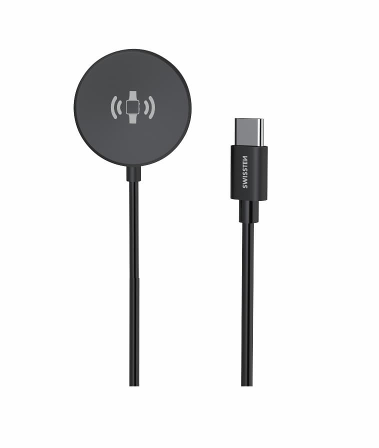 Magnetický kabel Swissten pro Samsung Galaxy Watch, USB-C 1.2 m černý - náhled 3