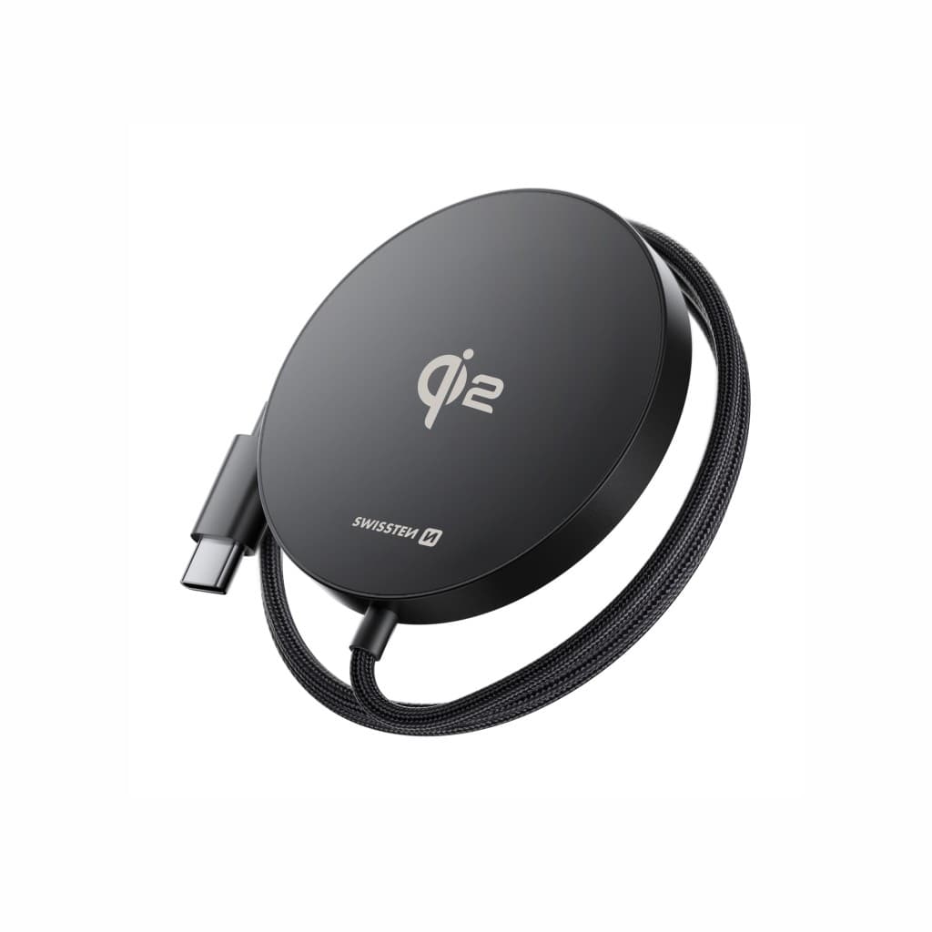 Bezdrátová nabíječka Swissten MagPuck QI2 1.5m 15W (kompatibilní s magsafe) - náhled 3