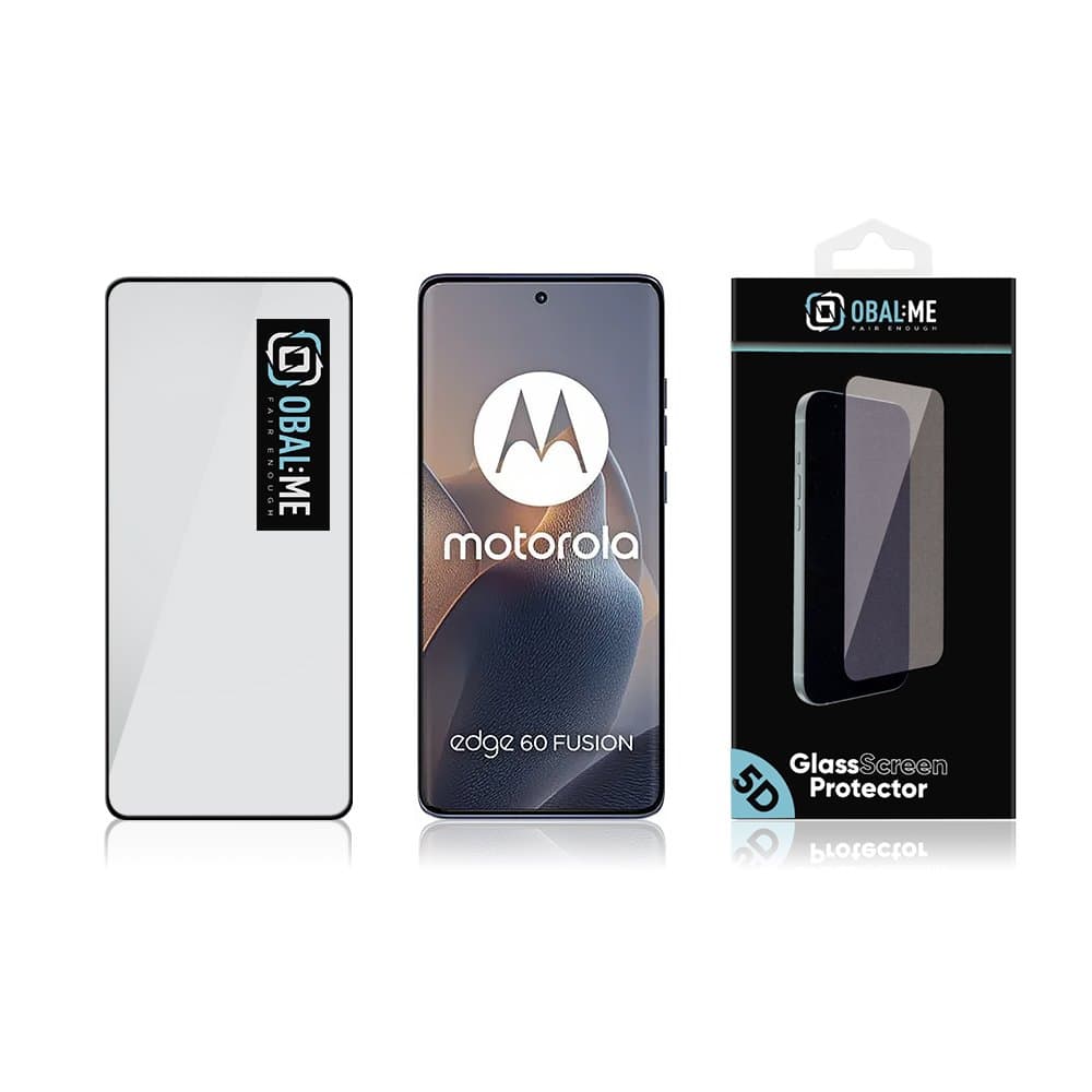 Tvrzené sklo OBAL:ME 5D pro Motorola Edge 60-60 Pro-60 Fusion Black - náhled 3