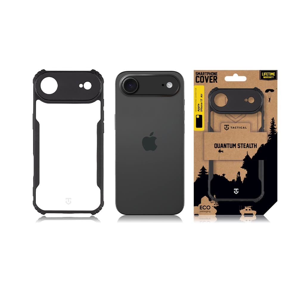 Zadní kryt Tactical Quantum Stealth pro Apple iPhone 17 Air Clear/Black - náhled 3