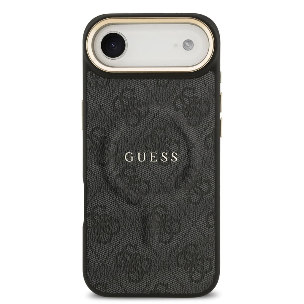 Zadní kryt Guess PU Leather 4G Gold Frame MagSafe pro iPhone 17 Air Black - náhled 3