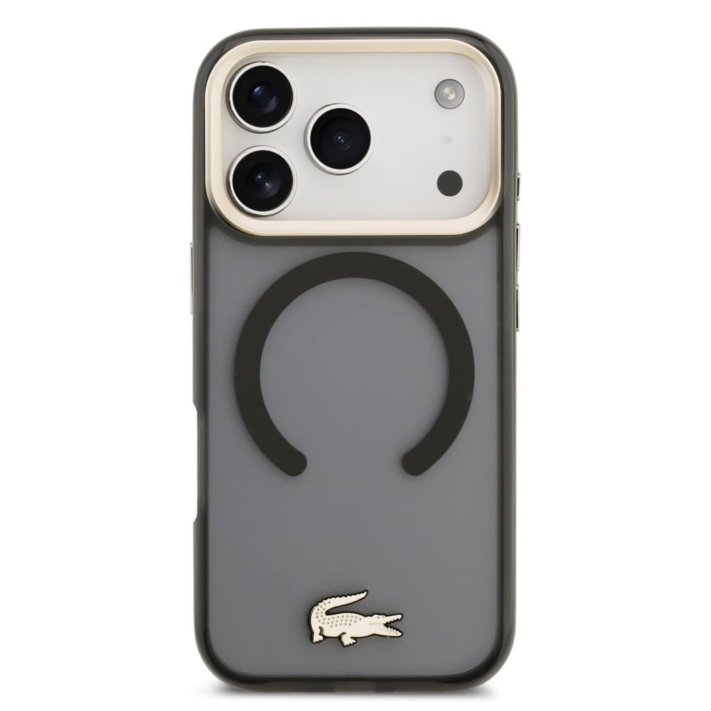 Zadní kryt Lacoste PC/TPU Frosted Finish Gold Logo MagSafe pro iPhone 17 Pro Black - náhled 3