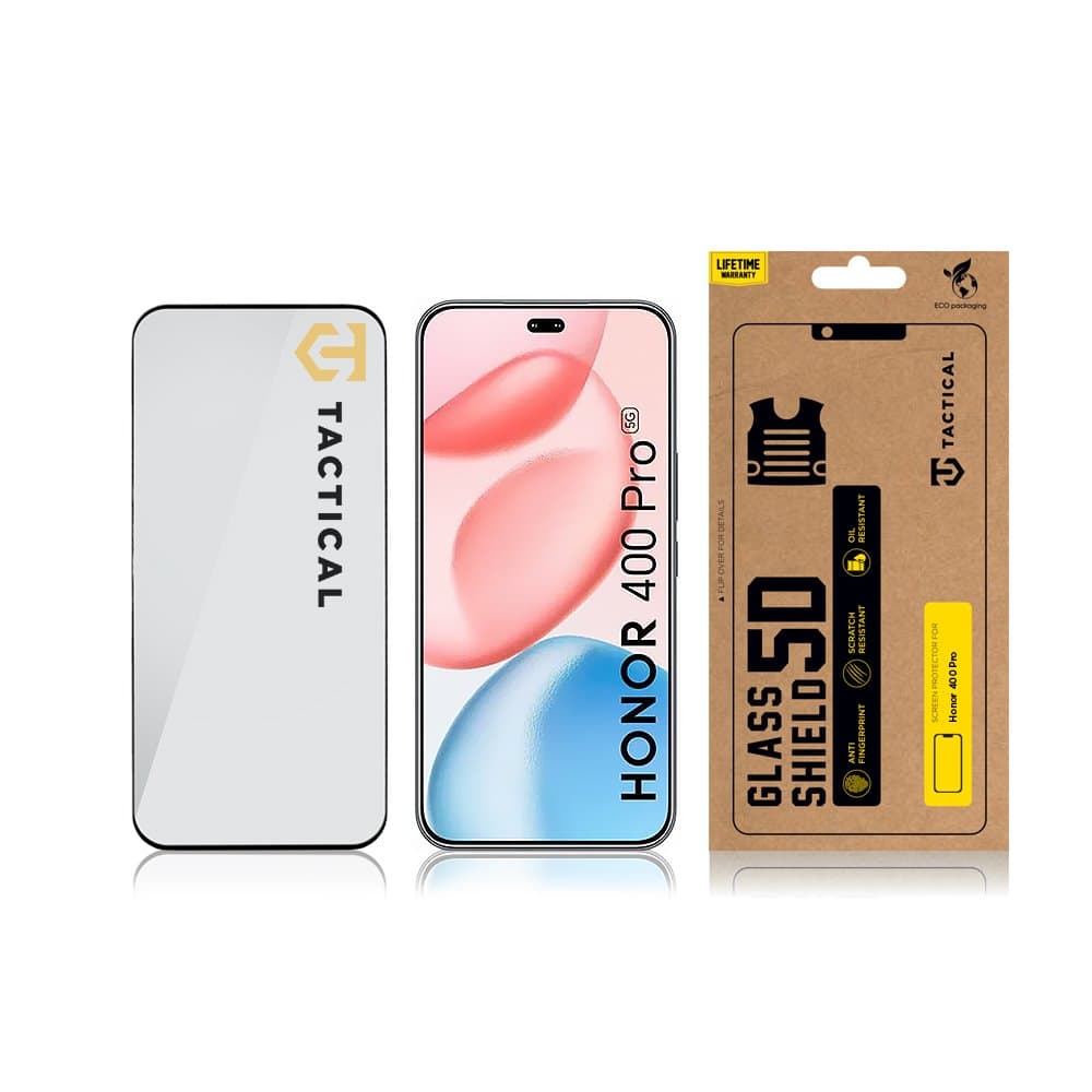 Tvrzené sklo Tactical Glass Shield 5D pro Honor 400 Pro Black - náhled 3
