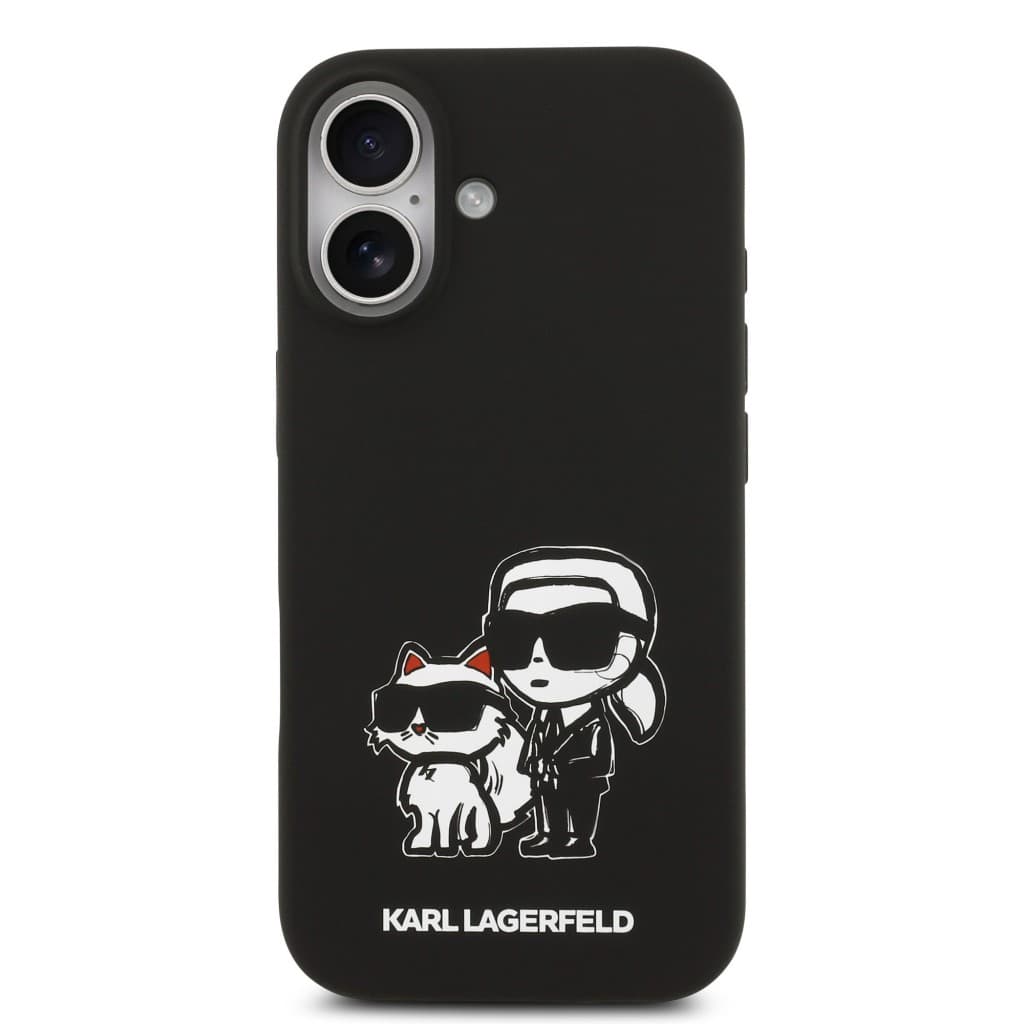 Zadní kryt Karl Lagerfeld Liquid Silicone K&amp;CH Sketch MagSafe pro iPhone 17 Black - náhled 3
