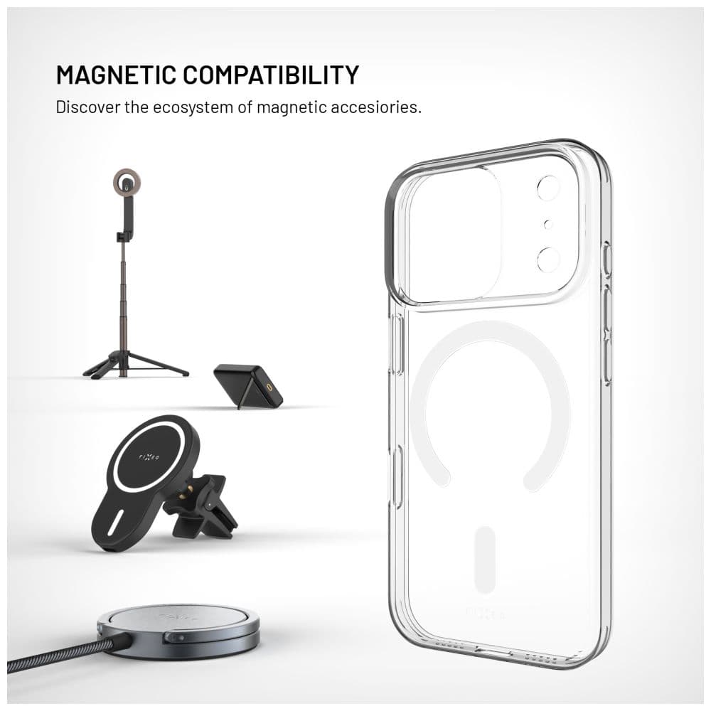 Zadní kryt FIXED MagShell s podporou Magsafe pro Apple iPhone 17 Pro, čirý - náhled 3