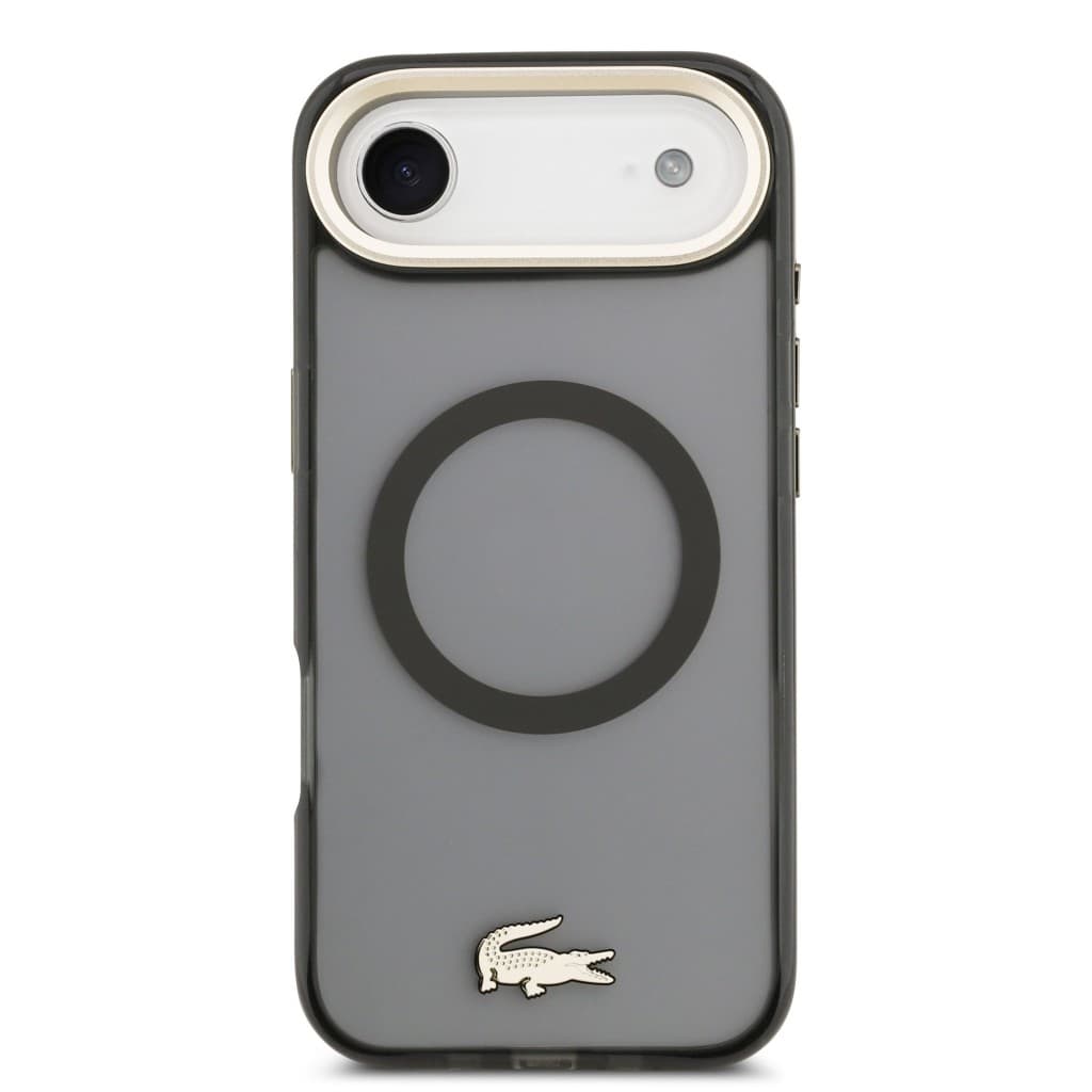 Zadní kryt Lacoste PC/TPU Frosted Finish Gold Logo MagSafe pro iPhone 17 Air Black - náhled 3