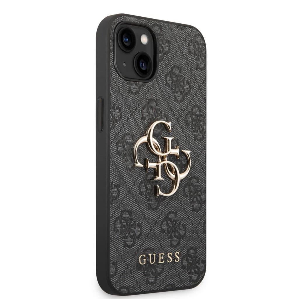 Guess PU 4G Metal Logo Zadní Kryt pro iPhone 14 Grey - náhled 3